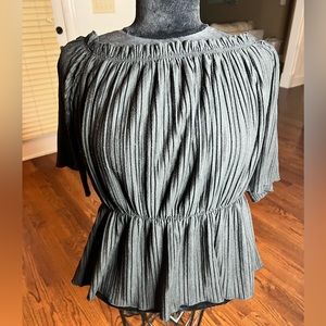 Express Black ruffled top size Large